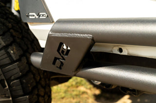 DV8 Offroad HD Rock Sliders 2" Tubing: Jeep Wrangler JK 4-Door 2007-2018 3.8L/3.6L V6/2.0L Turbo - Black