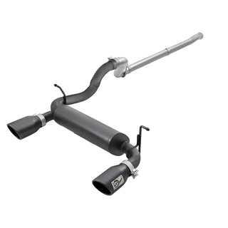 AFE Rebel Series Cat-Back Exhaust System (Black Tips): Jeep Wrangler JL 3.6L V6 2018 - 2025
