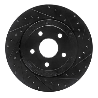 DFC 06-10 Jeep Grand Cherokee Rear Right Drilled & Slotted Black Brake Rotor