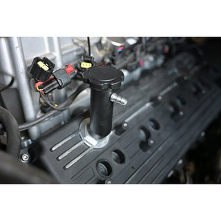 CFR Performance Aluminum Oil Filler Tube w/ Baffle - Black