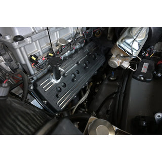 CFR Performance Aluminum Oil Filler Tube w/ Baffle - Black