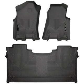Husky Liners Black Weatherbeater Floor Liners (FRONT AND 2ND SEAT): Ram 1500 2019-2024