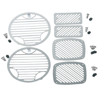 Kentrol Billet Style Light Kit: Jeep Wrangler TJ 1997-2006 w/ Polished Silver