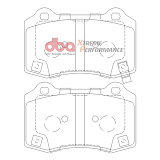 DBA XP Performance Rear Brake Pads: Jeep Grand Cherokee 2011-2021