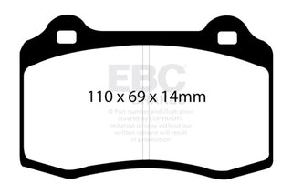 EBC Racing Race Brake Pads Carbon Kevlar (REAR): Fits Chrysler/Dodge/Jeep 2005-2026 6.1L/6.2L/6.4L