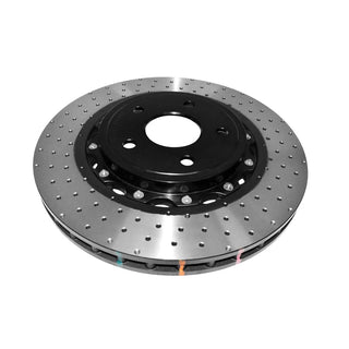 DBA 5000 Series Cross Drilled Front Rotor w/ Black Hat: Jeep Grand Cherokee / Commander (2005-2010)