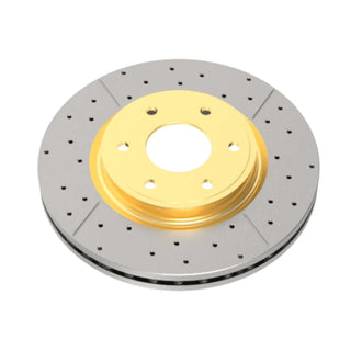 DBA Street Drilled & Slotted Rear Rotor: Jeep Grand Cherokee SRT8 (2006-2010) - Gold