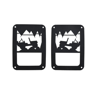 Kentrol Textured Black Taillight Guard: Jeep Wrangler JK 2007-2018