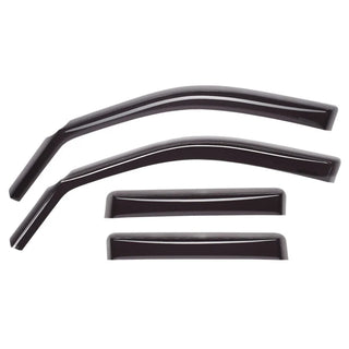 WeatherTech Side Window Deflectors (4PC, Dark Smoke): Dodge Ram 1500 Extended & Quad Cab 2009 - 2018