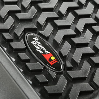 Rugged Ridge Floor Liner Rear Black: Jeep Wrangler 2007-2018 3.6L/3.8L V6
