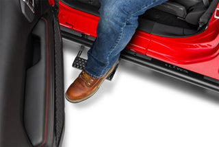 N-Fab RKR Step System 2019 Jeep Wrangler JT 4 Door Truck Full Length - Tex. Black - 1.75in