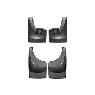WeatherTech Front & Rear MudFlaps (4PC, Black): Dodge Ram 2009 - 2018 w/OUT Flares (1500, 2500, 3500)
