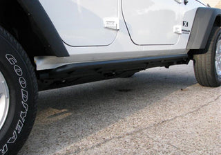 N-Fab RKR Rock Rails 1.75in Tubular Steel (4-DOOR): Fits Most Jeep Wrangler Models (2007-2018) - Textured Black