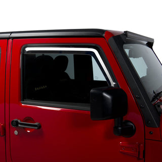 Putco Element Chrome Window Visors (FRONT): Fits Most Jeep Wrangler JK Models (2007-2018)
