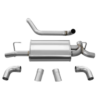 Corsa Sport Axle-Back Exhaust System (Turn Down Exit): Jeep Wrangler JL 2018 - 2025 (2.0L I4 / 3.6L V6)