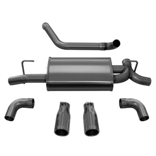 Corsa Sport Axle-Back Exhaust System (Black Tips): Jeep Wrangler JL 2018 - 2025 (2.0L I4 / 3.6L V6)