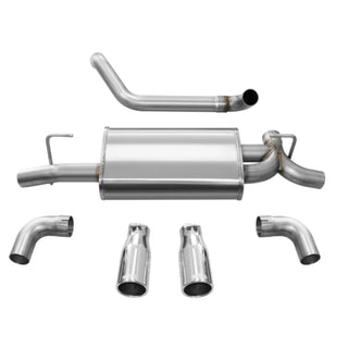 Corsa Sport Axle-Back Exhaust System (Polished Tips): Jeep Wrangler JL 2018 - 2025 (2.0L I4 / 3.6L V6)