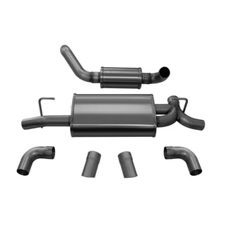 Corsa Touring Axle-Back Exhaust System (Turn Down Exit, Black): Jeep Wrangler JL 2018 - 2025 (2.0L I4 / 3.6L V6)