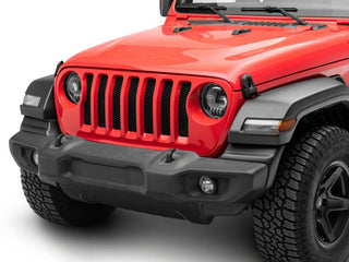 Raxiom Axial Series 9-In Angel Eye LED Headlights Black Housing (Clear Lens): Jeep Wrangler / Gladiator 2018-2025 3.6L / 6.4L 392