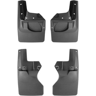WeatherTech Front & Rear MudFlaps (4PC, Black): Jeep Gladiator 2020 - 2025 (w/ Max Tow Package)