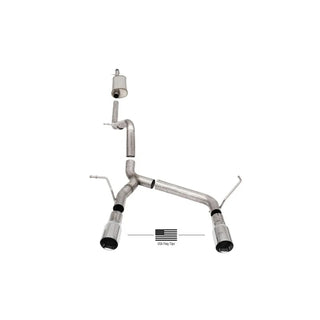 Corsa Sport Cat-Back Exhaust System (Polished Tips w/ USA): Jeep Wrangler / Rubicon JK 2007 - 2018 (3.6L & 3.8L V6)