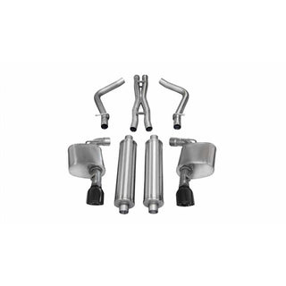 Corsa Performance Black Cat-Back Exhaust: Dodge Charger SRT8 2012-2014