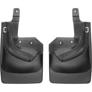 WeatherTech Rear MudFlaps (2PC, Black): Jeep Wrangler Rubicon 2018 - 2025 (w/OUT Steel Bumper)