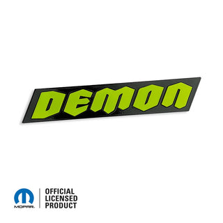 American Brother Designs Acrylic DEMON FONT Badge (2 Color): Dodge Challenger & Charger 2015 - 2023