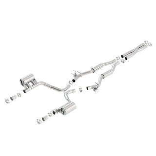 Borla S-Type Cat-Back Exhaust System (Reuses OEM Tips): Dodge Challenger 6.4L 392 2015 - 2023