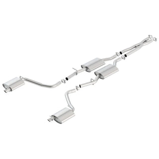 Borla  S-Type Cat-Back Exhaust System (Reuses OEM Tips): Dodge Challenger 3.6L V6 2015 - 2023