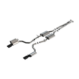 Borla S-Type Cat-Back Exhaust System (Black Tips): Dodge Charger 3.6L V6 2019 - 2023