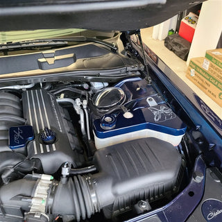 American Brother Designs Coolant Reservoir Cover: 300, Challenger, Charger 2015 - 2023