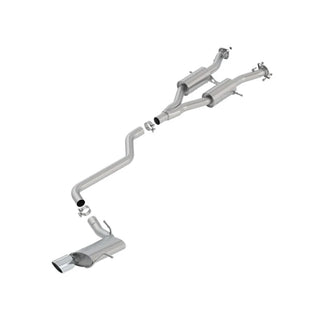 Borla S-Type Cat-Back Exhaust System (Single Exit, Polished Tip): Jeep Grand Cherokee 3.6L V6 2014 - 2021 (Does NOT Fit Summit Models)