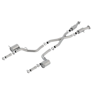 Borla S-Type Cat-Back Exhaust System (Reuses OEM Tips): Jeep Grand Cherokee 6.2L Trackhawk 2018 - 2021