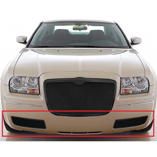 APS Black Stainless Lower Mesh Grille (w/ Fog Lights Covered): Chrysler 300C 2005 - 2010
