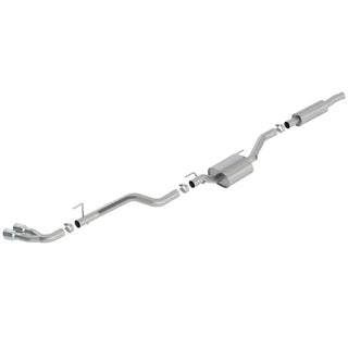 Borla S-Type Cat-Back Exhaust System (Dual Side Exit, Polished Tips): Jeep Gladiator JT 3.6L V6 2020 - 2025