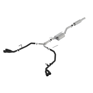 Borla ATAK Cat-Back Exhaust System (Dual Split Exit, Black Tips): Jeep Gladiator JT 3.6L V6 2020 - 2025
