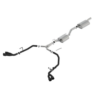 Borla Touring Cat-Back Exhaust System (Dual Split Exit, Black Tips): Jeep Gladiator JT 3.6L V6 2020 - 2025