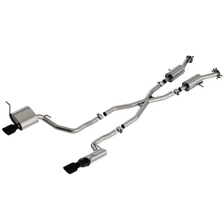 Borla S-Type Cat-Back Exhaust System (Dual Exit, Black Tips): Jeep Grand Cherokee 3.6L V6 2014 - 2021 (Does NOT Fit Summit Models)