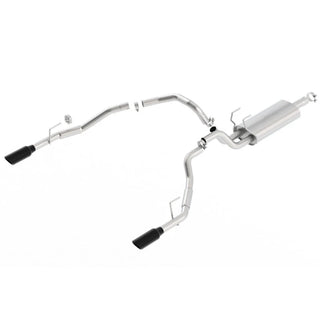 Borla S-Type Cat-Back Exhaust System (Black Tips, Under Bumper): Dodge Ram 5.7L Hemi 1500 2009 - 2018 (Models w/ OEM Single Exhaust)