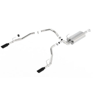 Borla Touring Cat-Back Exhaust System (Black Tips, Through Bumper): Dodge Ram 5.7L Hemi 1500 2009 - 2018 (Models w/ OEM Dual Exhaust)