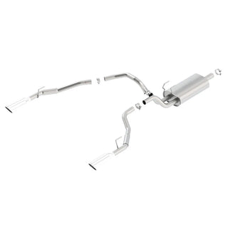 Borla Touring Cat-Back Exhaust System (Polished Tips, Through Bumper): Dodge Ram 5.7L Hemi 1500 2009 - 2018 (Models w/ OEM Dual Exhaust)