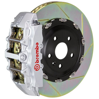 Brembo GT 8-Piston Front Big Brake Kit  (Silver, T1 Slotted): Jeep Grand Cherokee 6.1L SRT8 2006 - 2010