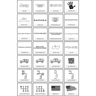 American Brother Designs 4x4 Shift Knob (Flat top): Jeep Wrangler JK 2007 - 2018