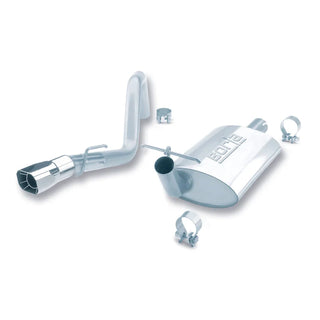 Borla SS Single Right Rear Exit Cat-Back Exhaust: Jeep Wrangler YJ 4.0L 6cyl 4WD 2Dr 1991 - 1995