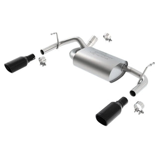 Borla Touring Axle-Back Exhaust System (Black Tips): Jeep Wrangler JK 3.6L V6 2012 - 2018