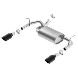 Borla ATAK Axle-Back Exhaust System (Black Tips): Jeep Wrangler JK 3.6L V6 2012 - 2018