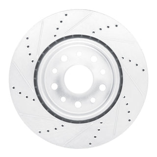 R1 Concepts Drilled & Slotted Brake Rotor (FRONT RIGHT): Jeep Grand Cherokee 2022-2026 5.7L/3.6L