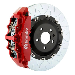 Brembo GT 6-Piston Front Big Brake Kit (Red, T3 Slotted): Jeep Gladiator (20-25) & Jeep Wrangler (18-25)