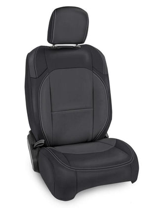 PRP Seats Molle Back Rubicon Front Seat Covers (PAIR) Black/Grey: Jeep Wrangler JL 2018-2024 3.6L/2.0L